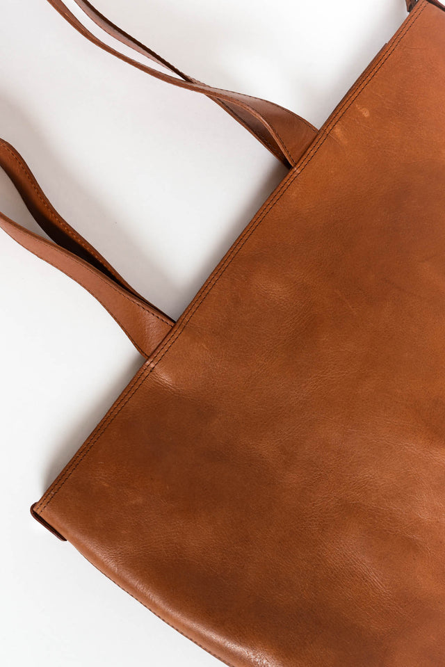 Fenna Brandy Leather Tote image 3