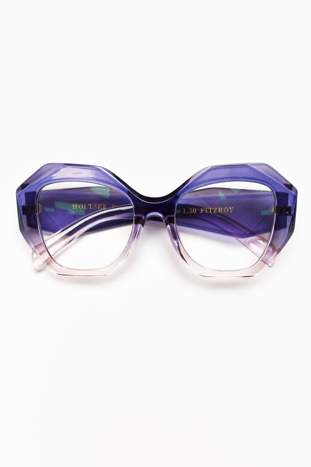 Fitzroy Purple Ombre Oversized Reading Glasses image 1