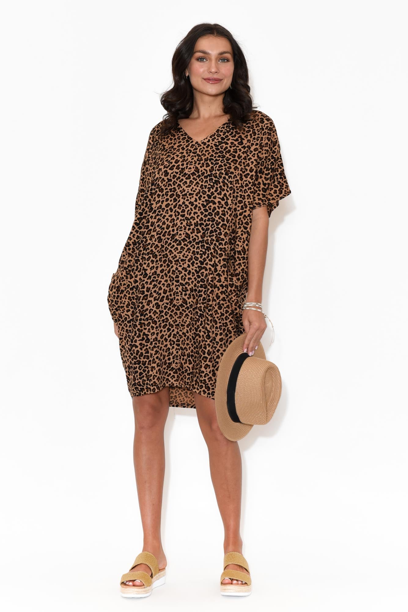 Leopard print store tee dress