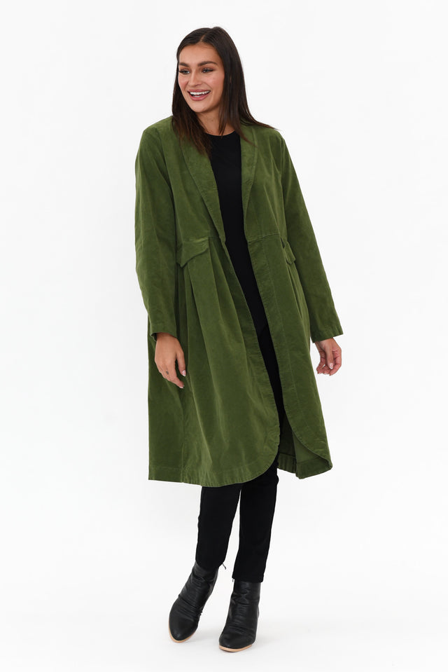 Genevieve Emerald Velvet Coat