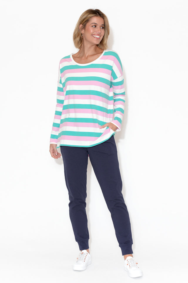 Heidi Navy Cuffed Jogger Pants image 6