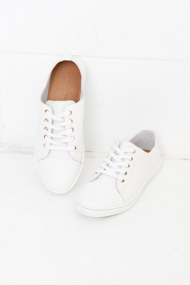 Greenie White Leather Sneaker
