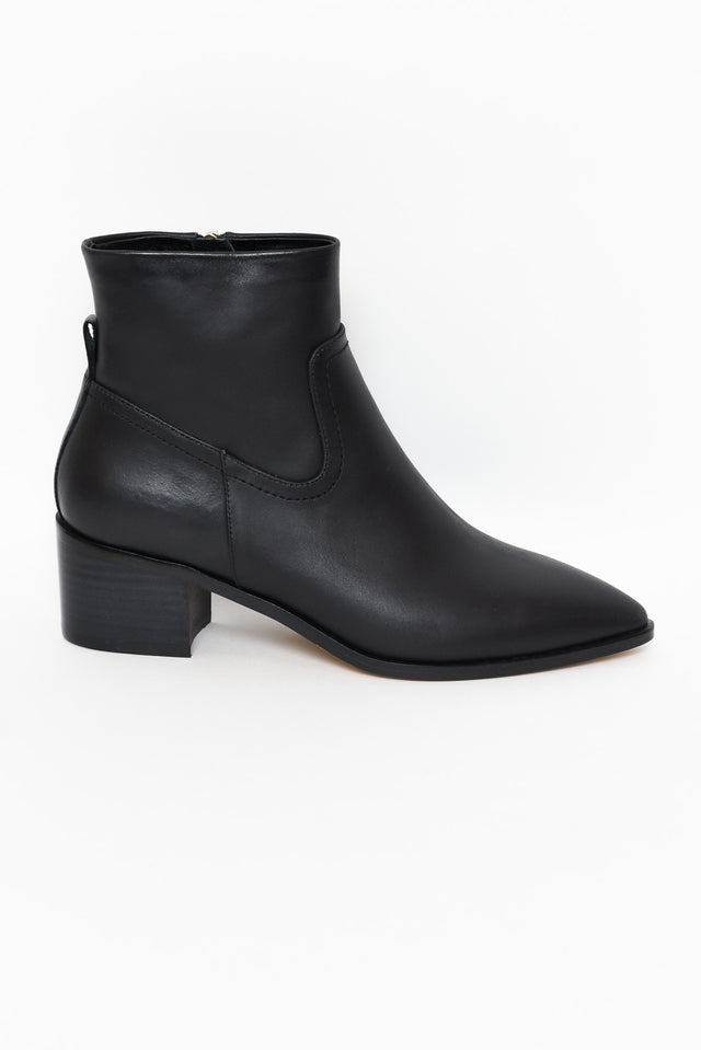Haven Black Leather Ankle Boot