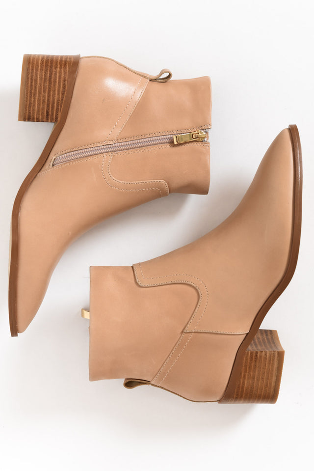 Haven Nude Leather Ankle Boot thumbnail 2