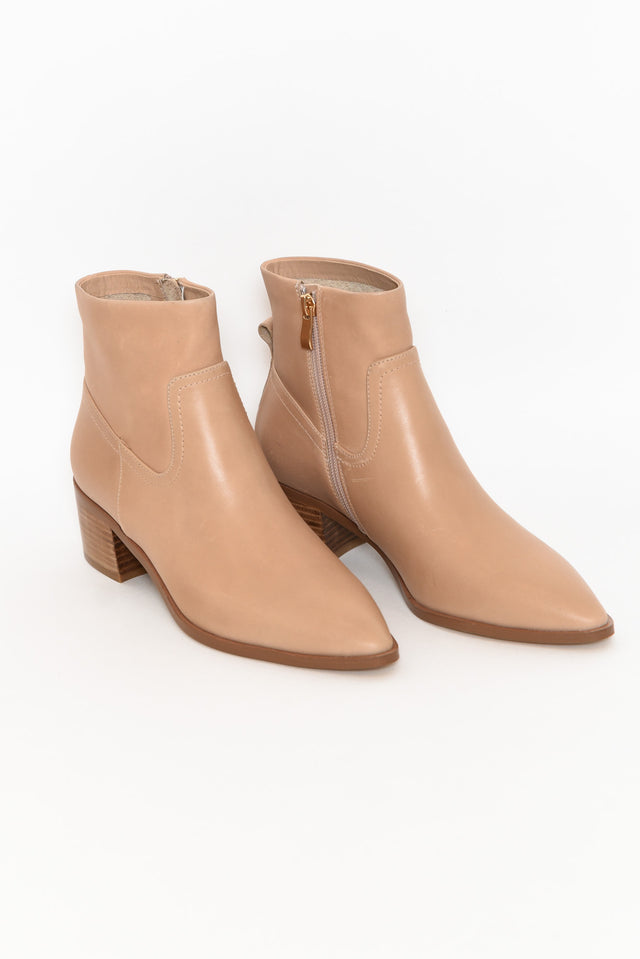 Haven Nude Leather Ankle Boot thumbnail 3