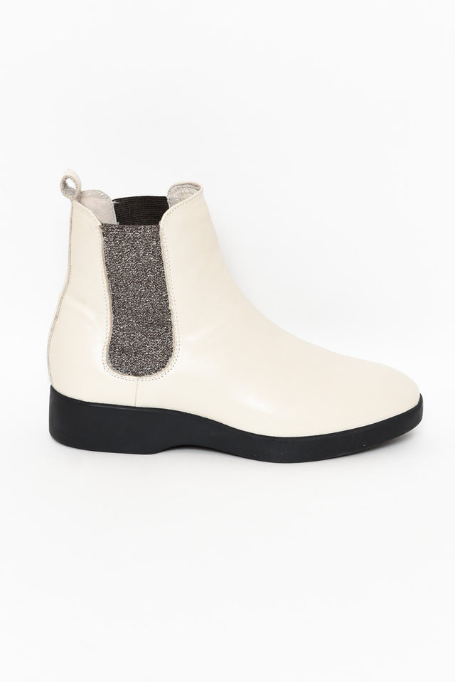 Hoddle Cream Leather Ankle Boot