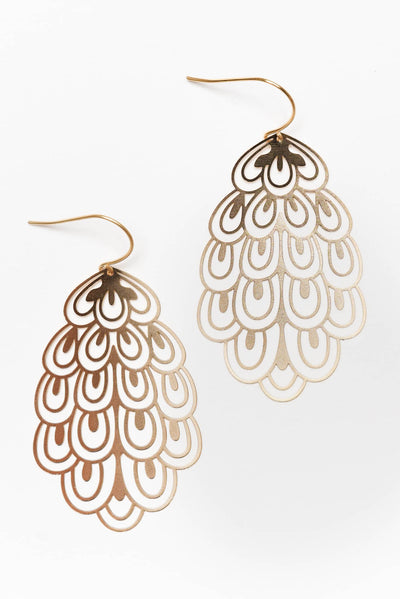 Janie Gold Peacock Earrings