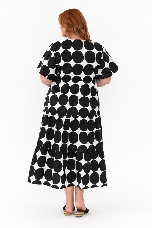 Kasey Black Spot Cotton Poplin Dress