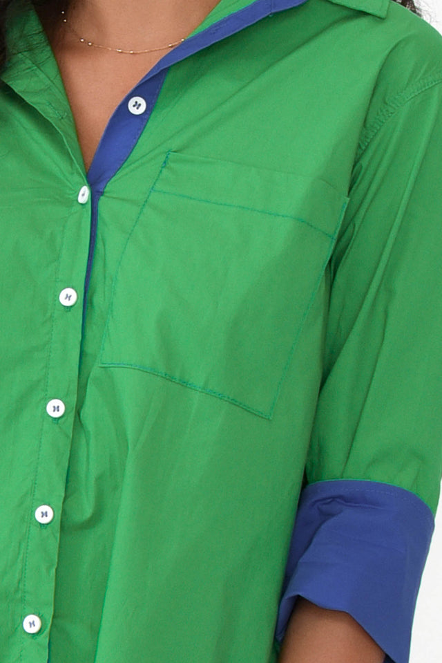 Kingsley Green Cotton Shirt image 4