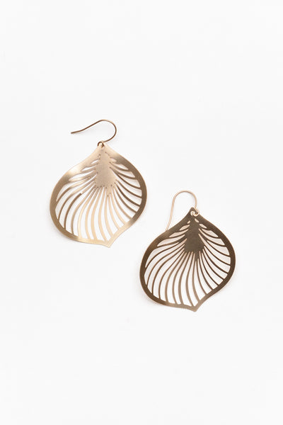 Lily Gold Leaf Earrings