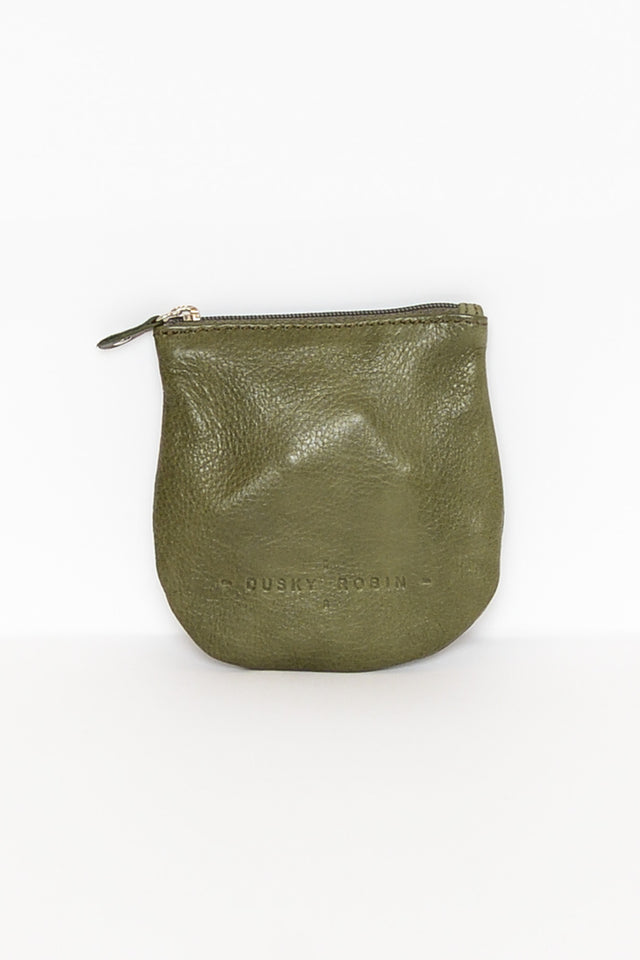 Lily Olive Leather Coin Purse