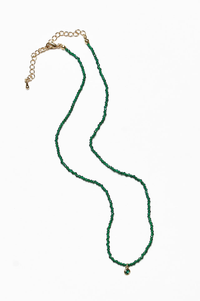 Melena Emerald Beaded Necklace image 1