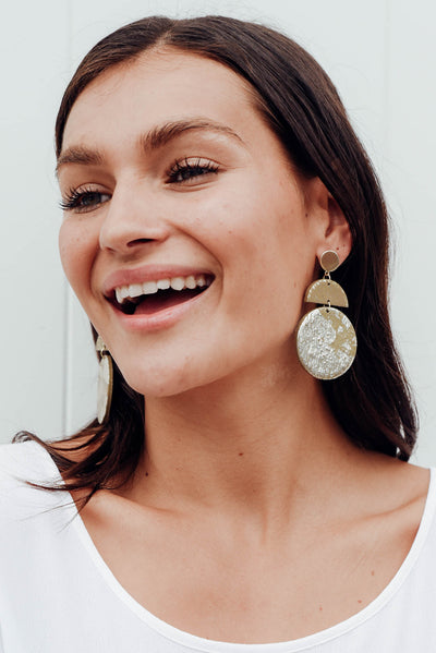 Mila Gold Circle Earrings