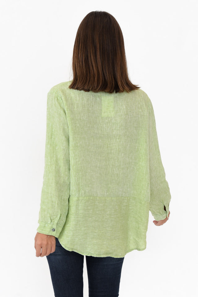 Millie Green Linen Shirt image 4
