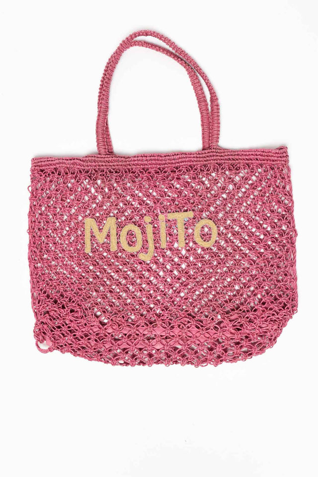 Mojito Pink Jute Tote Bag