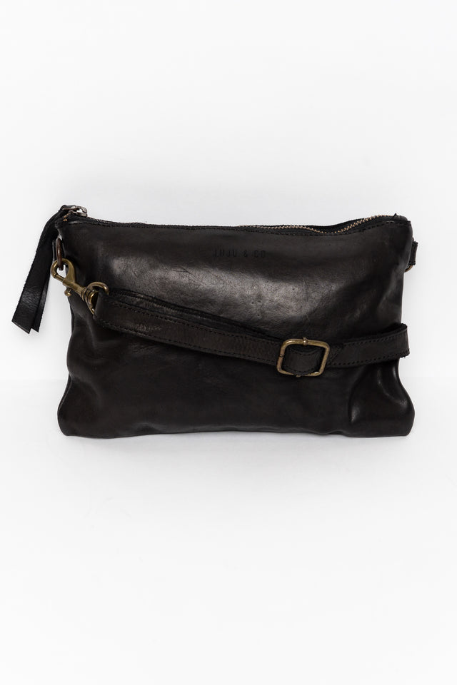 Monterey Black Leather Crossbody Bag image 1