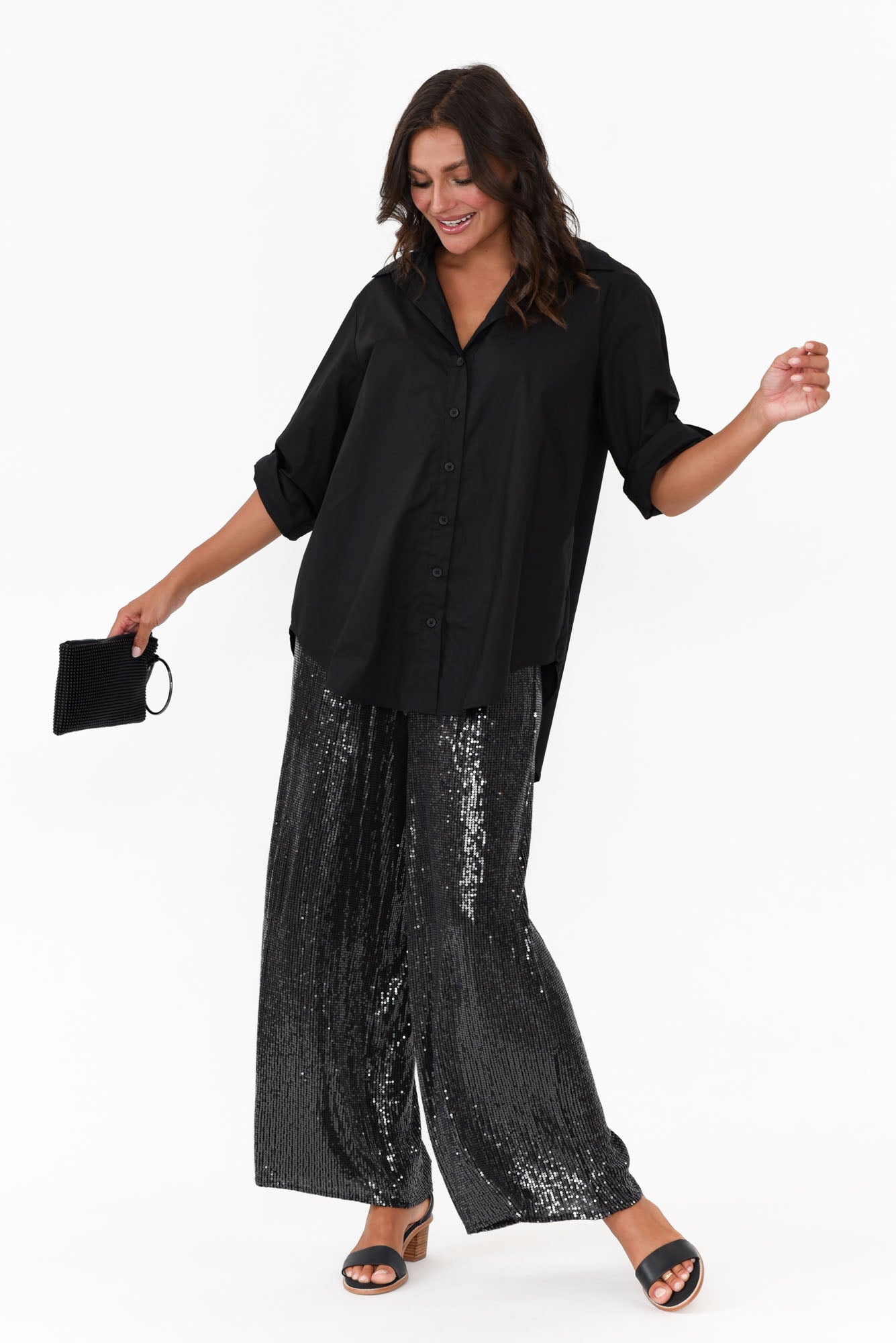 Sequin Wide Leg Trouser by Witchery Online  THE ICONIC  Australia