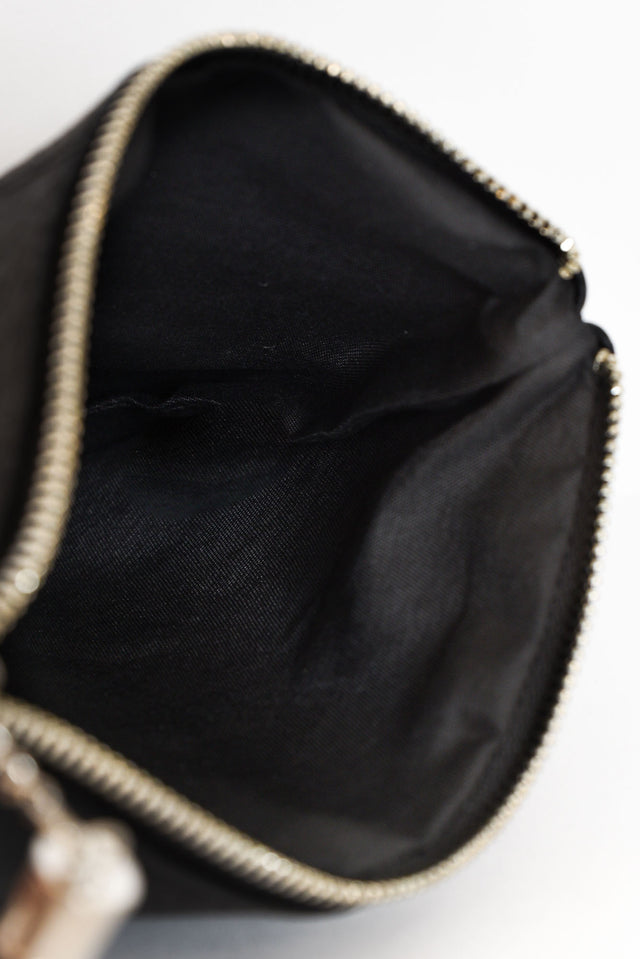 Nala Black Woven Crossbody Bag