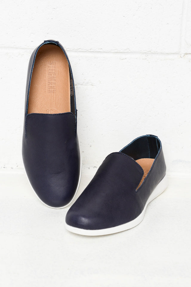 Nuno Navy Leather Loafer image 2