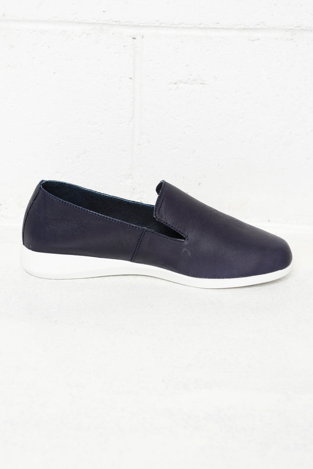 Nuno Navy Leather Loafer