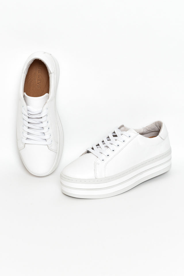 Oracle White Leather Platform Sneaker thumbnail 3