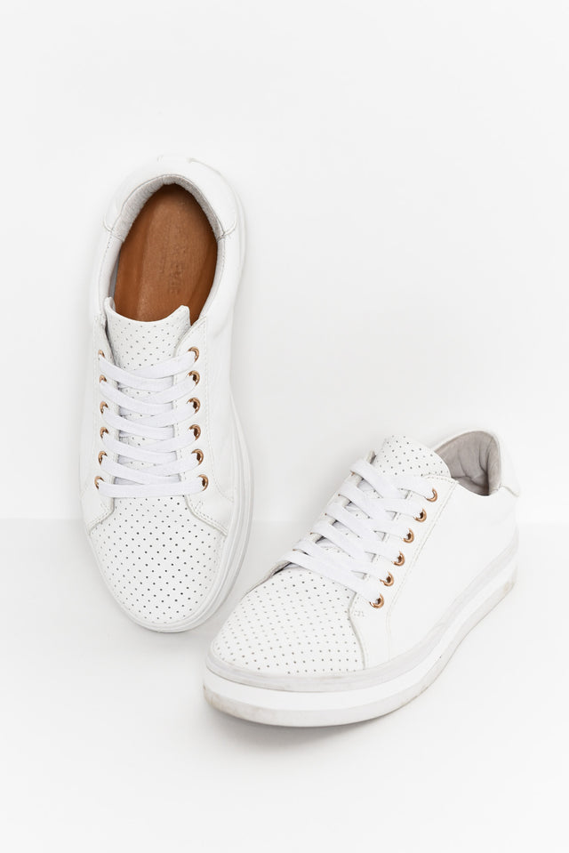 Paradise White Leather Sneaker image 5