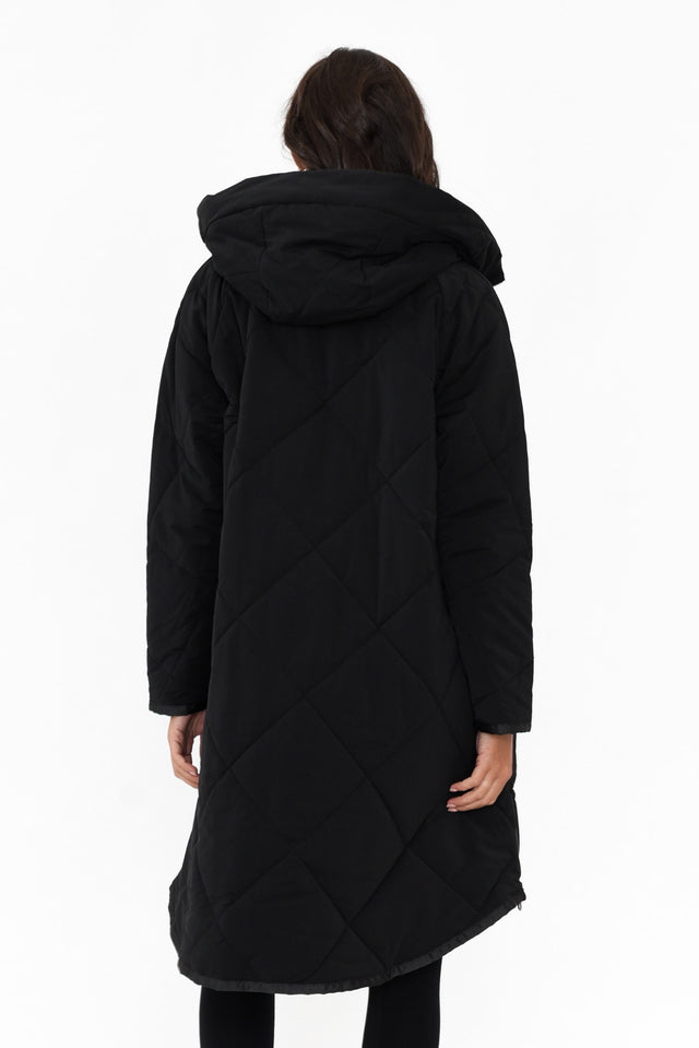 Ramsay Black Quilted Puffer Coat image 5