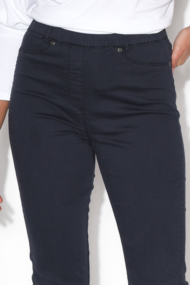 Ladies Capri Pants - Abstract Black/Blue – Makai Beach Wear
