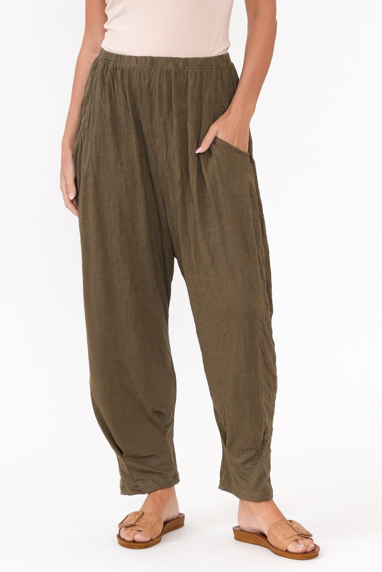 Free People Movement Harem Pants Rise To The Sun Slouchy Loose Fit Tan XS  NEW  eBay