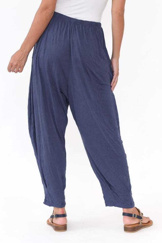 Rylee Blue Crinkle Cotton Pants image 4