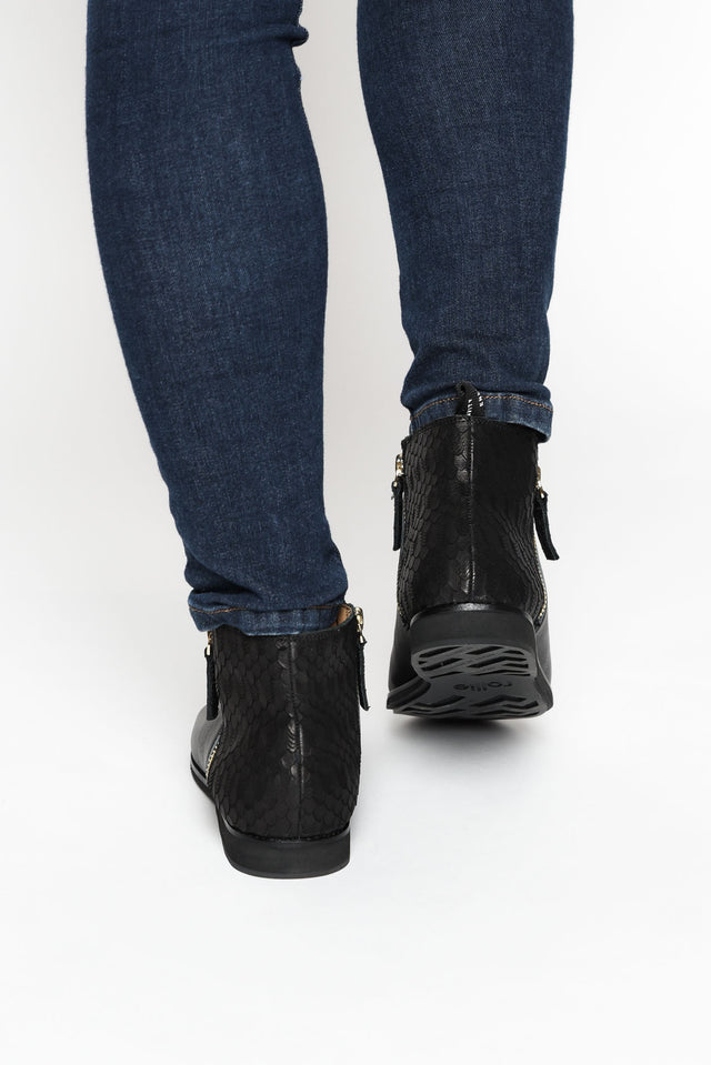 Sidezip Black Leather Ankle Boot image 6