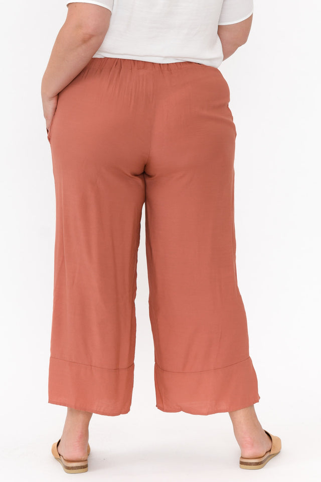 Samira Rust Cotton Wide Leg Pants image 10