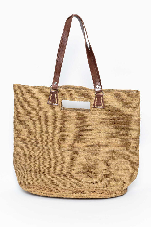 Soa Tan Raffia Shoulder Bag