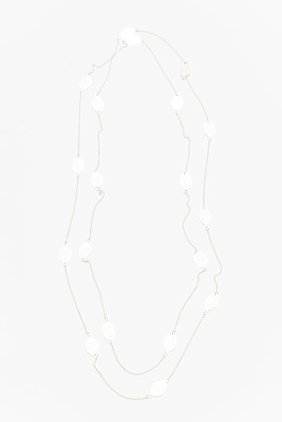 Stem Silver Leaf Fine Chain Necklace