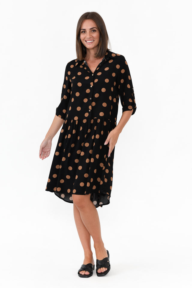 Surrey Black Spot Shirt Dress image 1