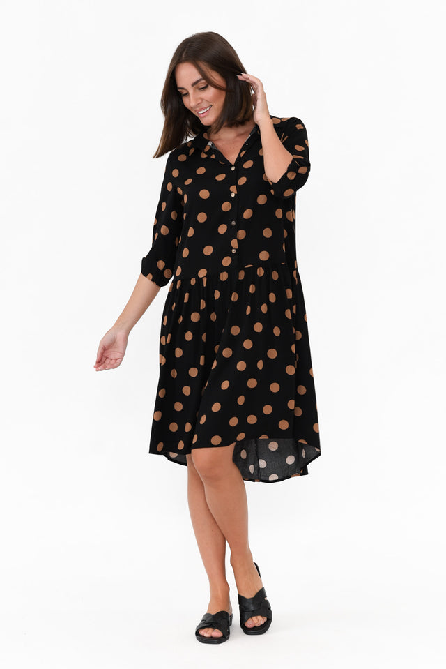 Surrey Black Spot Shirt Dress image 6