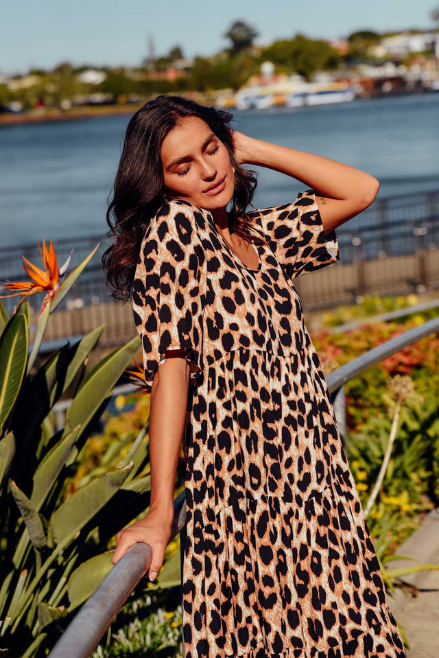 Tully Brown Leopard Maxi Dress image 2