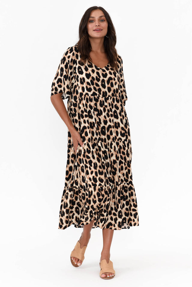 Tully Brown Leopard Maxi Dress image 3