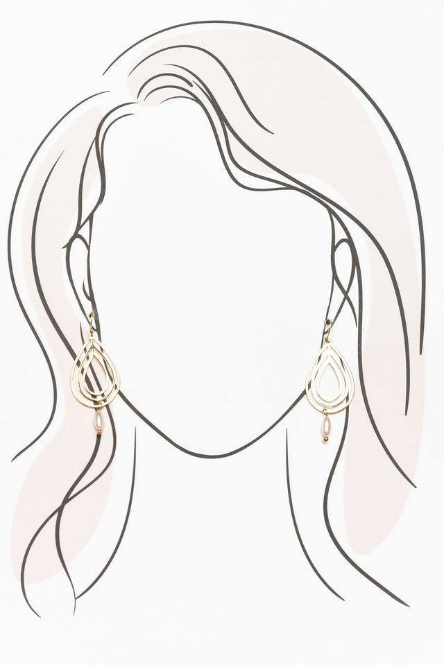 Verona Gold Teardrop Earrings