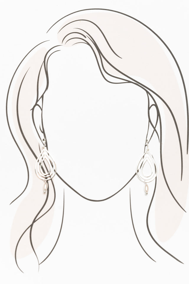 Verona Silver Teardrop Earrings image 2