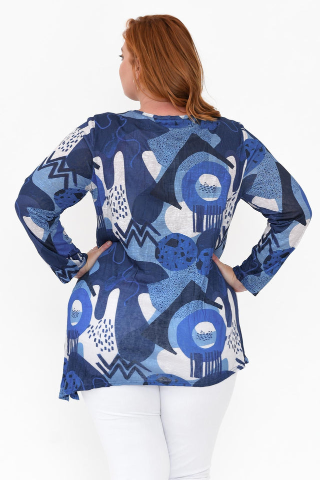 Wendy Blue Abstract Tunic thumbnail 11