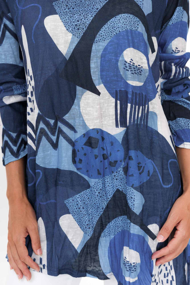 Wendy Blue Abstract Tunic thumbnail 6