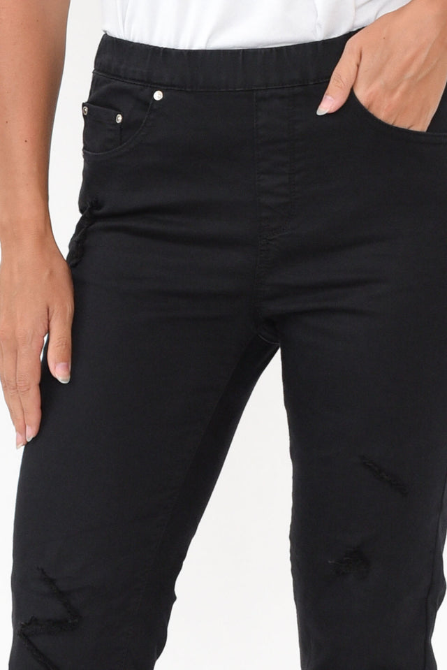 Zadie Distressed Black Stretch Jeans image 6