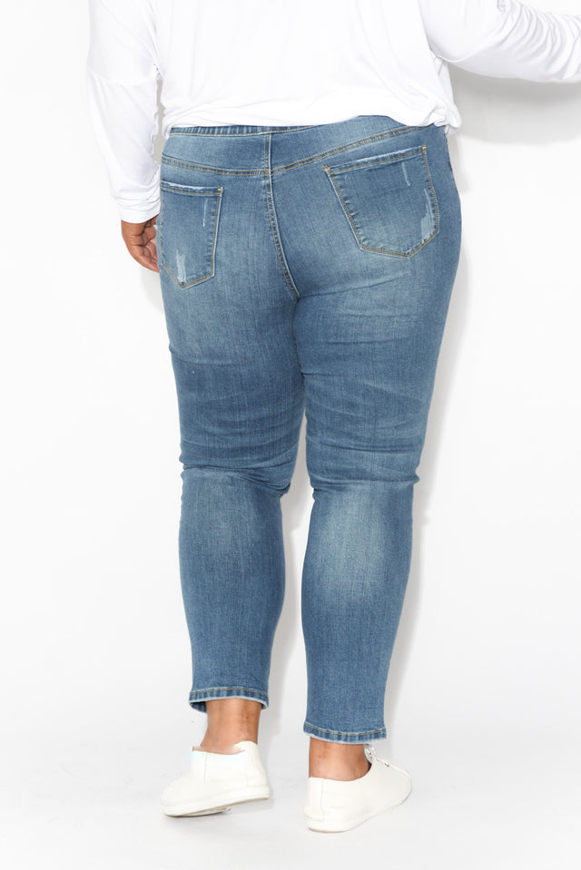 Plus Size 8 Colors Womens Pants Casual Fake Denim Jeans Ripped