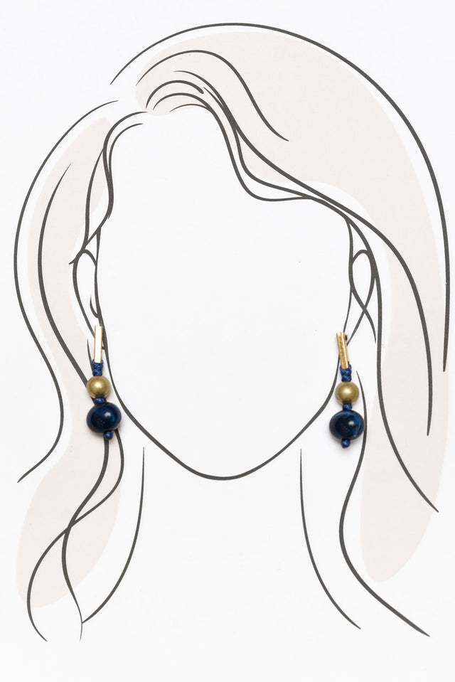 Zaria Blue Beaded Earrings